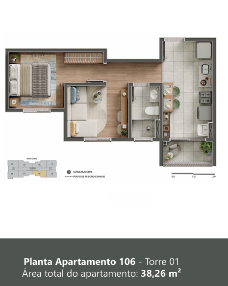 Planta 38m²